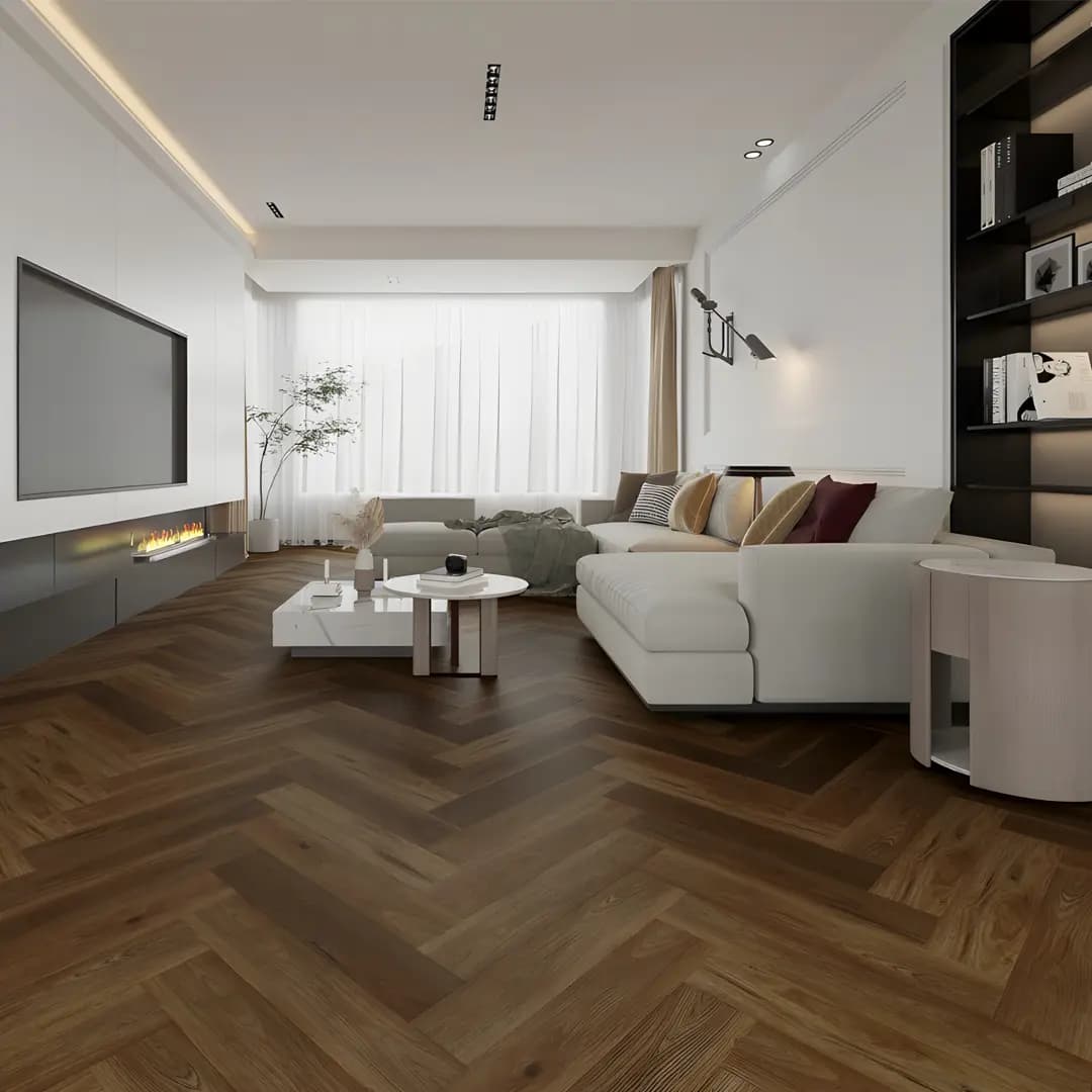 Polar SPC Herringbone - Classic Oak