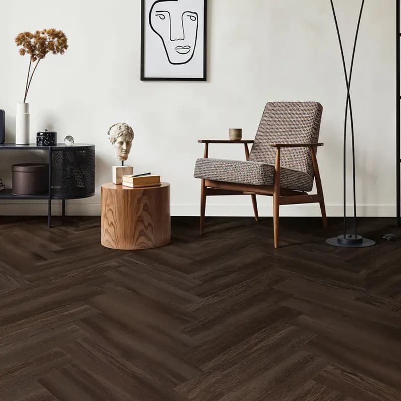 Polar SPC Herringbone- Weathered Oak